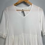 Sadie & Sage Anthropologie White Babydoll Ruffle Top Cutout Lace Cottagecore S Photo 1