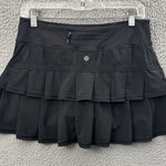 Lululemon  Run Pace Setter Skirt Skort Black Athletic Tennis Golf Women's 6 Photo 0