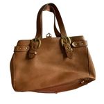J&M Davidson shoulder tote soft Leather gold hardware Bag purse adjustable Tan Photo 5