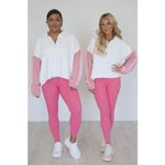 Pink Lily  JUMP RIGHT IN PINK COLORBLOCK QUARTER ZIP PULLOVER Size S Photo 8