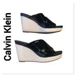 Calvin Klein  Jaclyn Black Platform Sandal Open Toes size 8 Photo 1