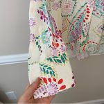 ZARA Button Down Shirt L NWT Summer Print Linen Blend Bohemian Photo 6