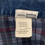 EXPRESS Vintage 90s Pacific  Denim Jacket M Blue Snap Front Pockets Long Sleeve Photo 5
