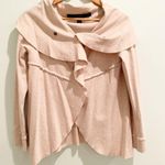 Kensie NEW Snap Front Lightweight Cardigan Jacket Oatmeal Asymmetric Hem M Photo 4