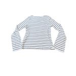 Madewell NWT  Size XL Ribbed Bell Long Sleeve Shirt Striped‎ Black White Causal Photo 2