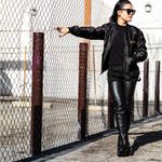 ATWYLD Leather Front Motorcycle Jeans / Pants Shred Black 26 Photo 15