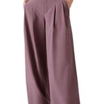 Athleta Brooklyn Heights High Rise Pleated Wide Leg Pant Lilac Opera Mauve 2 Photo 0