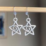 Handmade funky grunge y2k simple swirl star earrings 🌟🌀 Photo 1