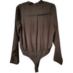 Babaton  Aritzia Ambrose Black Nior L Bodysuit classic drape front shear Photo 1