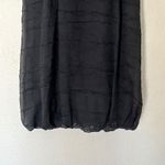 Max Mara  Pianoforte Crinkle Maxi Skirt Bubble Hem Black Vintage‎ Photo 4