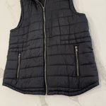 Jack by BB Dakota Quilted Full Zip Puffer Vest Faux Fur Hood Women’s Small Black Photo 1