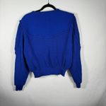 Vintage Wally Go Blue Wool Statement Button Up Cardigan Sweater M Size M Photo 3