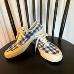 J.crew X Seavees blue gingham canvas sneakers 6 Photo 10