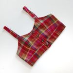 American Eagle  Outfitters Red Plaid Crop T… Photo 3