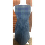 Bryn Connelly Corduroy Jumper Dress Sz 4P Tartan Plaid Navy green Midi VTG 80s Blue Photo 3