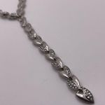Women’s Silver Tone / Rhinestone Necklace Adjustable Length Costume Jewelry Photo 6