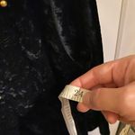 Vintage 90s black Gold embellished crushed velvet maxi dress Holiday whimsigoth Size L Photo 9