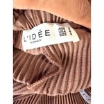 L'iDee Paris Tube Elegant Formal Avant Garde Ruffle Plisse Dress NWOT $399 Small Brown Photo 4