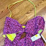 BCBGeneration NEW One-Piece Swim Suit Animal Print Cut-Out Reversible Purple XL Photo 1