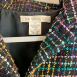 Pursuits ltd Trench Coat Jacket Womens Size 8 Wool Tweed Outerwear Vintage Black Photo 2