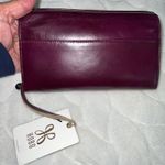 HOBO Rider Wallet Plum Purple Leather Trifold Magnetic Closure Card Holder Chic Photo 3