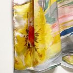 Floral Watercolor Silk Viscose Blend Scarf Photo 2