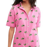 Farm Rio Cross Stitch Coconut Embroidered Pink Playsuit Romper Size Medium $255 Photo 0