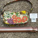 Coach  Swinger 20 ivory floral flower multi zip top mini armpit bag long strap Photo 1