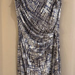Nic+Zoe  Blue and White Textured Midi Dress Photo 0
