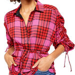 Free People FINAL PRICE Pacific Dawn Plaid Shirt Photo 0