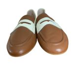 Lauren Ralph Lauren Adison Size 11B Women’s Brown Tan White Penny Loafer Leather Photo 4