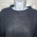 Treasure & Bond  Mixed Stitch Balloon Sleeve  Fringe Sweater Black Crew S NWT Photo 4