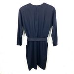 Lands' End Vintage  Wool Crewneck Dress Belted Knee Length Polyester Lined Skirt 8 Photo 1