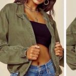 Young Fabulous and Broke Clara Boho Green Utility Bomber Jacket S Photo 2