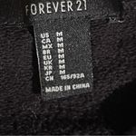Forever 21 F21 Fringed Cropped Black Sweatshirt Size Medium Photo 2