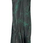 Topshop Lace Maxi Fishtail Slip Dress Green Print Size US 4 Photo 0