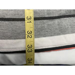 Liz Claiborne  Orange/Gray/White Striped Long Sleeve Round Neck Top‎ XL Photo 4