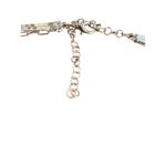 Gold Tone Layered Chain Necklace Herringbone Chain Link Textured Round Pendant Photo 3