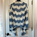 Poof! Poof Boutique Pointelle Knit Chevron Open Front Waterfall Cardigan - Size Large Photo 7