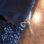 Valerie Stevens  Black & Gold Tone Vintage Seed Bead Beaded Evening Bag Clutch Photo 10