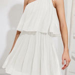 Exlura Elegant White One-Shoulder Dress Photo 0
