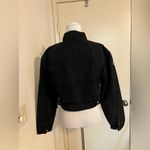 Vtg 90s LA GEAR Cropped Black Denim Jean Jacket Sz M Size M Photo 2