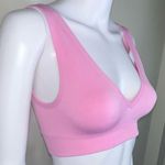 We Wore What  Solid V-Neck Bra Top in Pink Lilac Photo 1