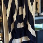 CAbi Navy and White Striped Knit Cardigan. Photo 0