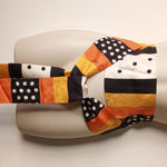 100" Silk Obi Style Wrap Belt Sash Tie Centered Print Orange Photo 1