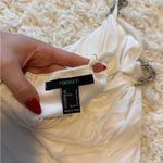 Forever 21  Rhinestone Elegant White Ruched Dress Photo 7