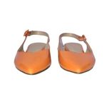 Marc Fisher Anson Orange Patent Faux Leather Slip-On Slingback Ballet Flats Photo 4