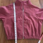 Romwe  Raspberry Cropped Bomber Zip Up Jacker Size S Photo 4