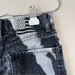 Revice Denim Revice 24 bleach black acid wash tie dye goth striped abstract edgy high waist Photo 10