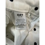 Oat Black And White Polkadot Straight Leg High Rise Jeans Size 6 Photo 3